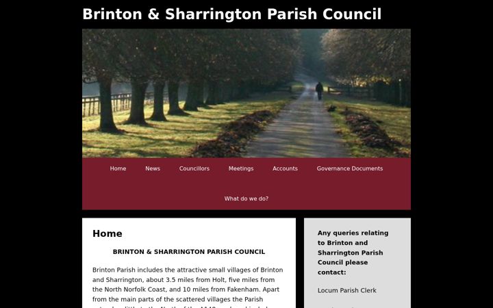 Screenshot of brintonandsharrington-pc.gov.uk