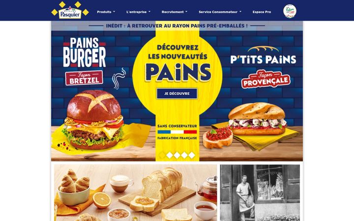 Skjermbilde av brioche-pasquier.fr