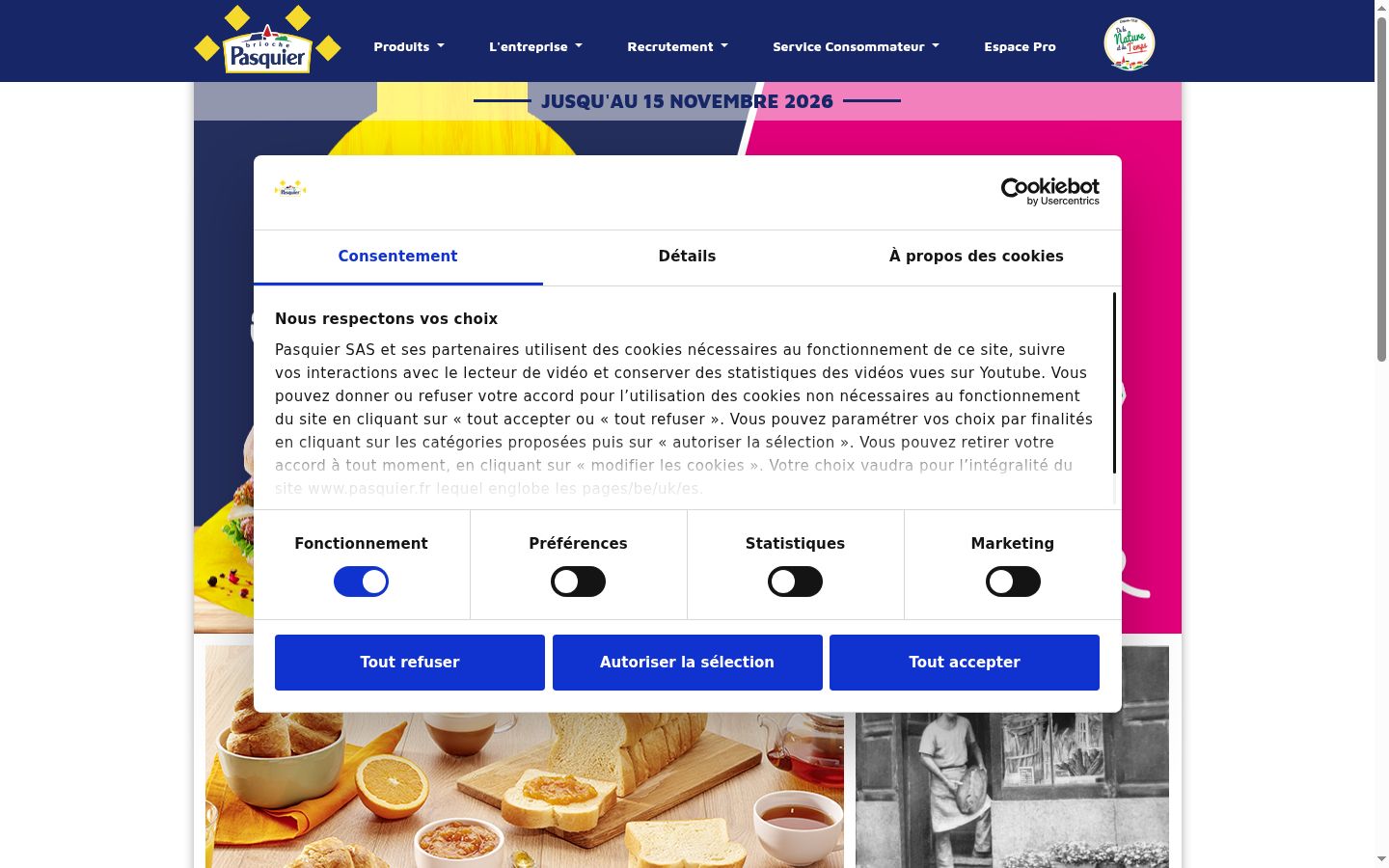 Screenshot tal-banner tal-kunsens muri qabel kwalunkwe interazzjoni