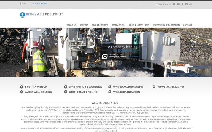 Screenshot of briodywelldrillingltd.ie