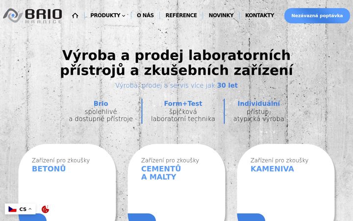 Screenshot of briohranice.com