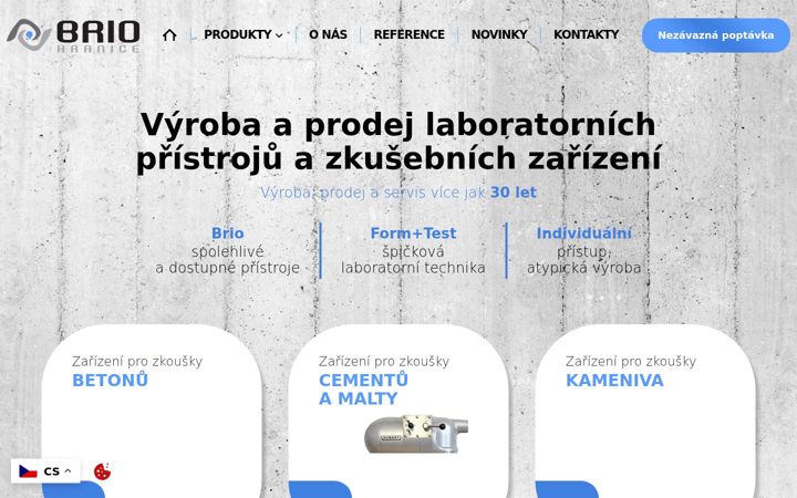 Screenshot of briohranice.cz