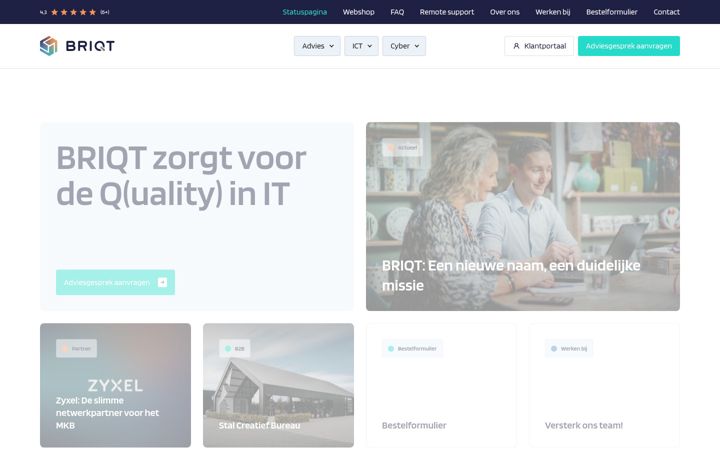 Skjámynd af briqt.nl