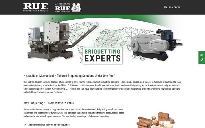 Screenshot of briquetting-experts.com