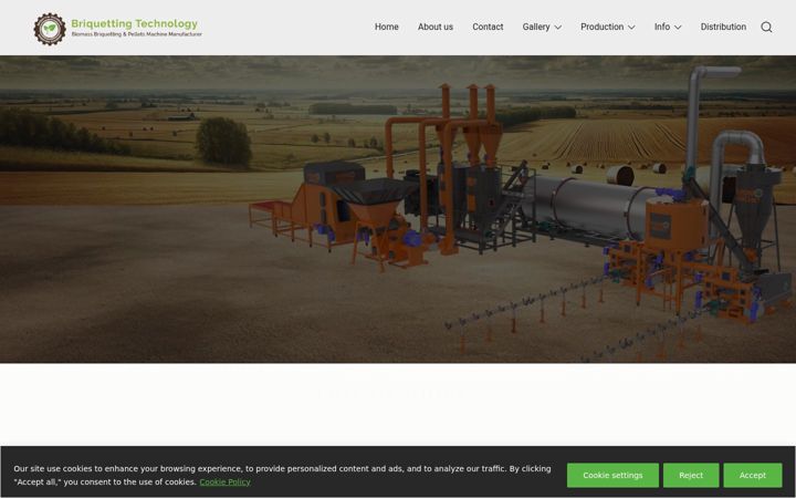 Screenshot of briquetting-technology.com