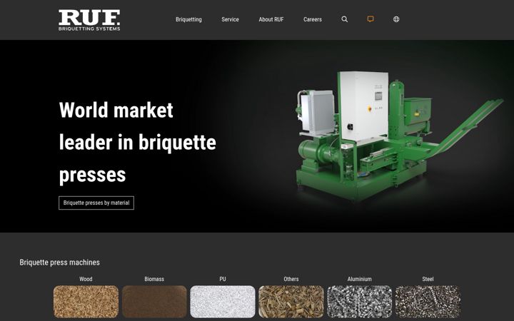 Screenshot of briquetting.com