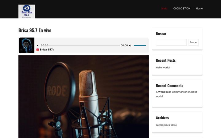 Screenshot of brisa957.com