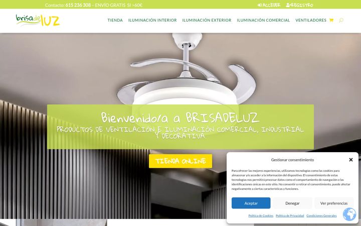 Screenshot of brisadeluz.com
