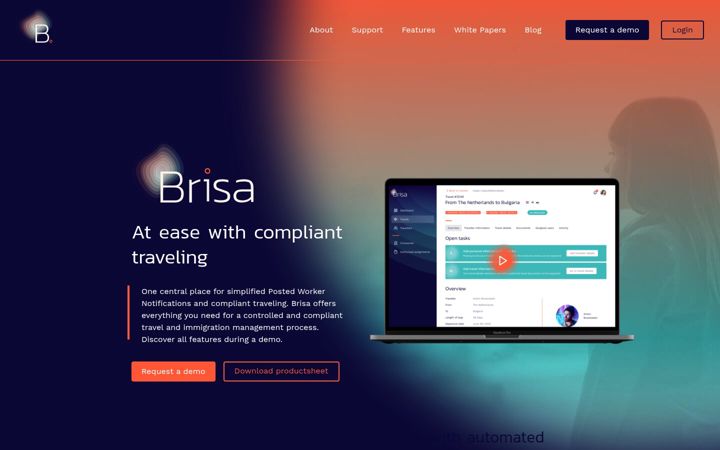 Screenshot of brisatravel.com