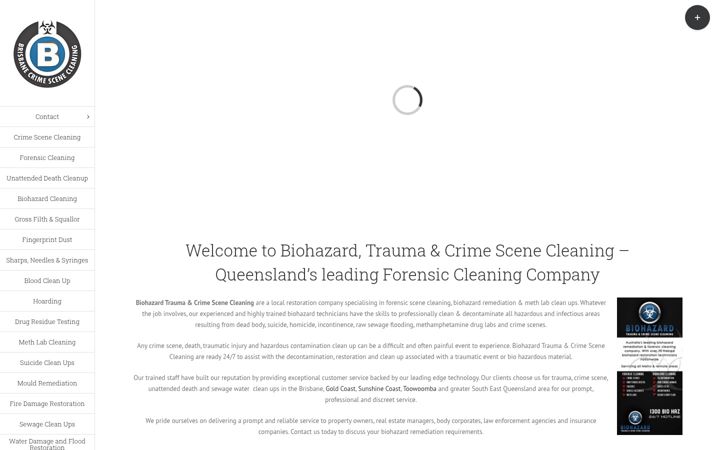 Skærmbillede af brisbanecrimescenecleaning.com.au
