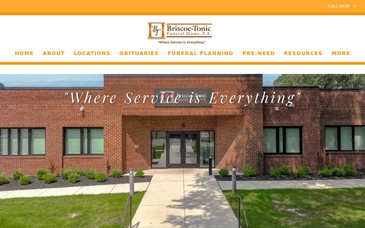 Screenshot of briscoe-tonicfuneralhome.com