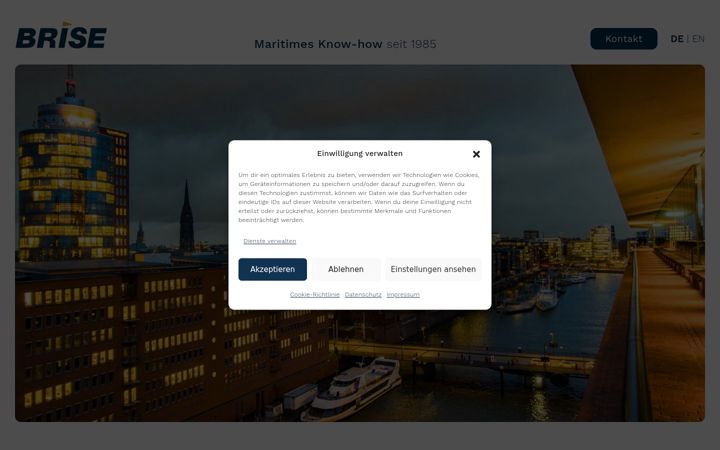 Screenshot of brise.de