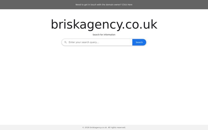 Screenshot ta' briskagency.co.uk