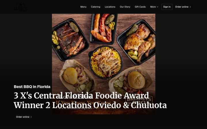 Screenshot of brisketsbbq.com