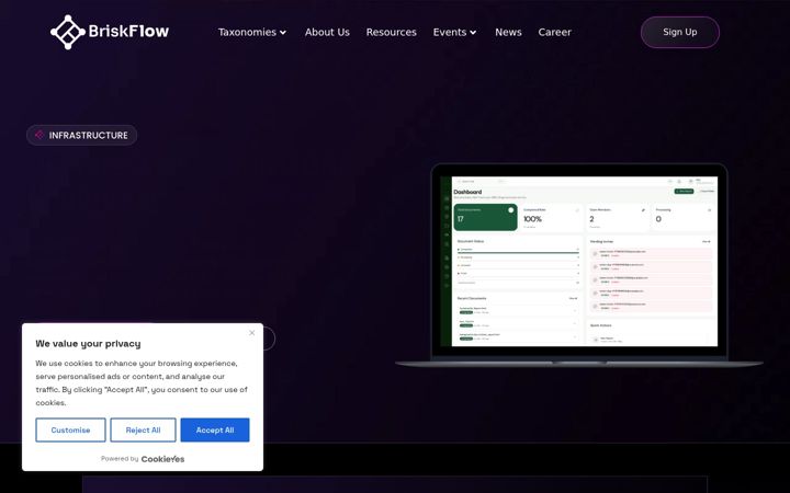 Zrzut ekranu briskflow.ai
