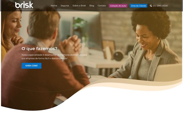 Screenshot of briskseguros.com.br
