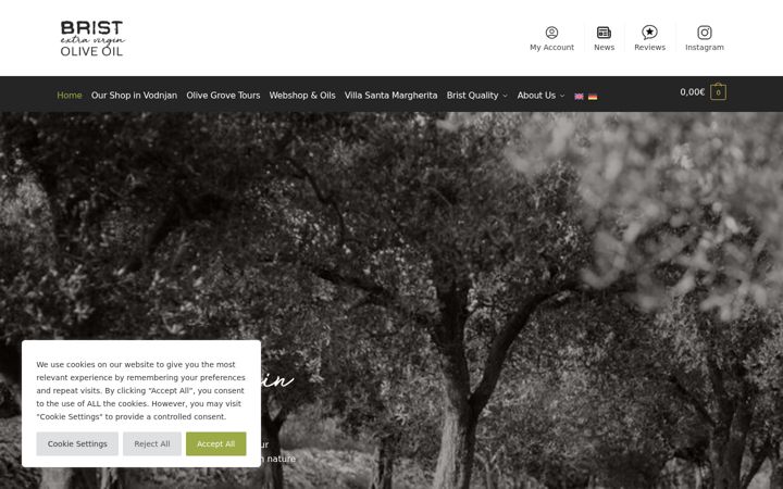 Screenshot of brist-olive.hr