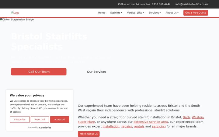 Screenshot of bristol-stairlifts.co.uk