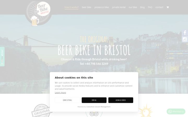 Screenshot of bristolbeerbike.com