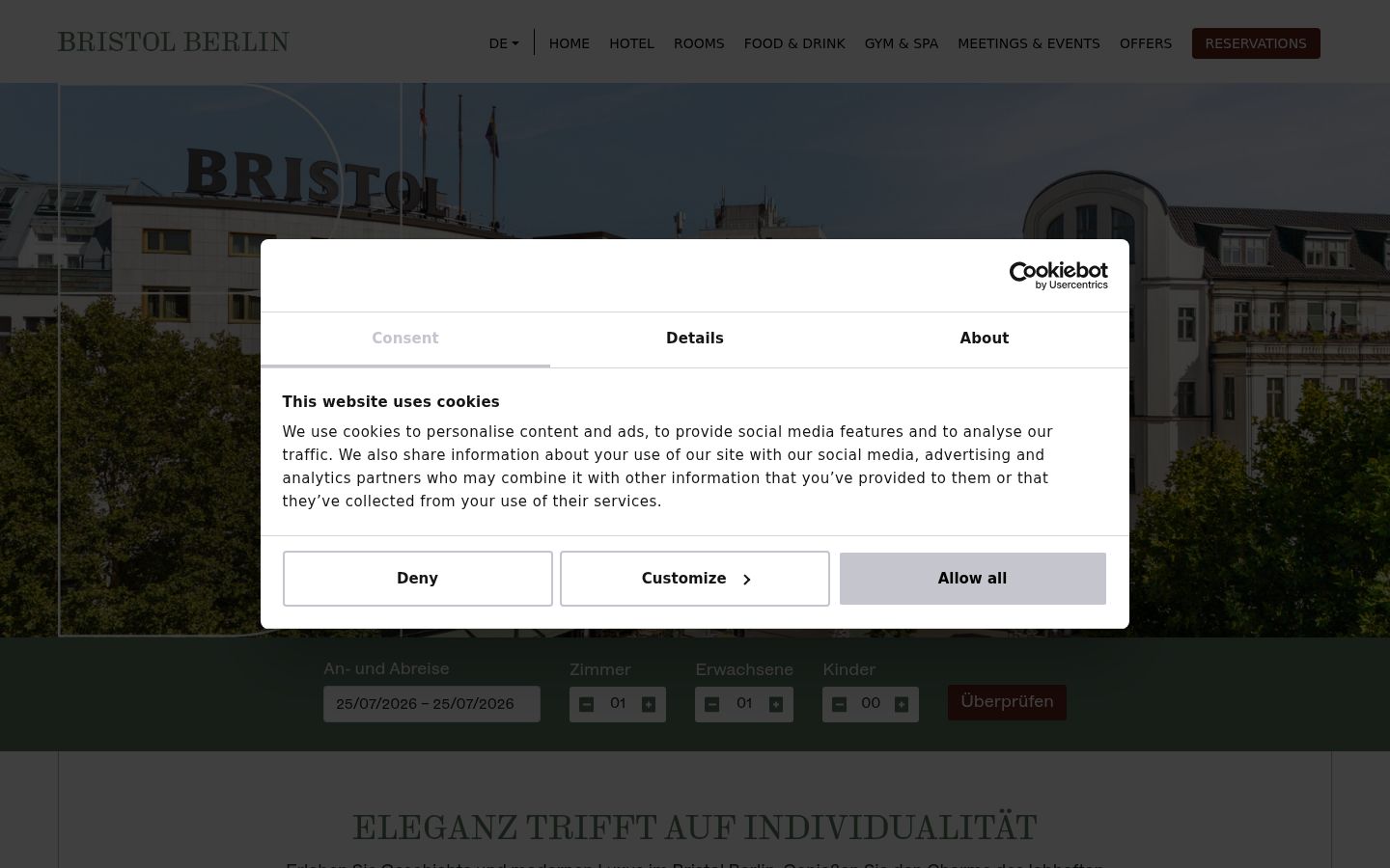 Screenshot tal-banner tal-kunsens muri qabel kwalunkwe interazzjoni