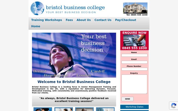 Screenshot of bristolbusinesscollege.com