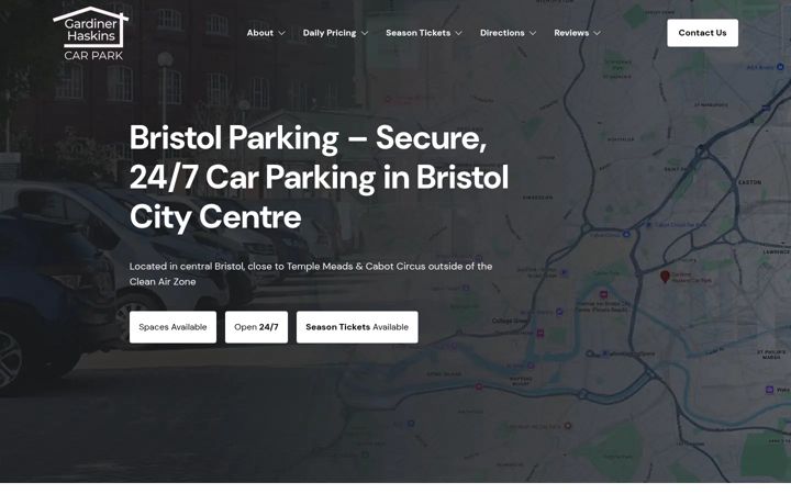 Screenshot of bristolcarparking.co.uk