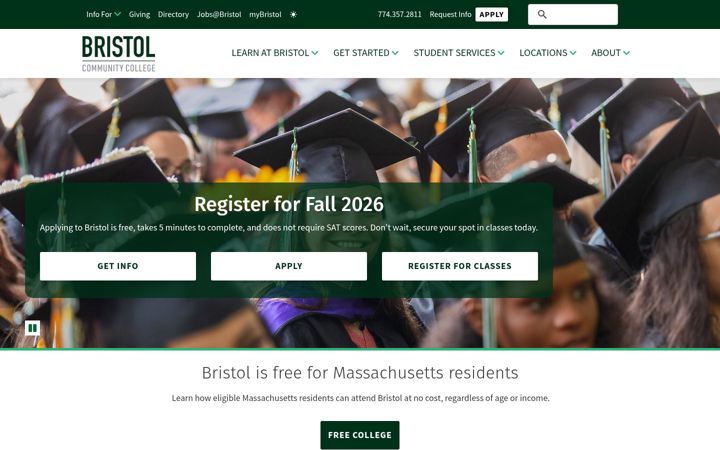 Screenshot of bristolcc.edu