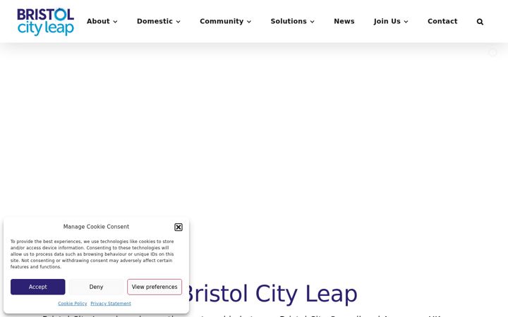 Kuvakaappaus sivustosta bristolcityleap.co.uk