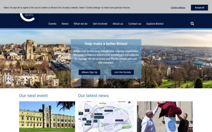 Screenshot of bristolcivicsociety.org.uk