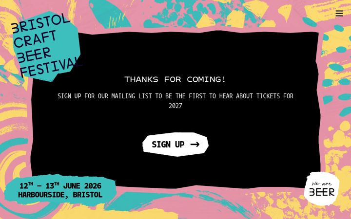 Screenshot του bristolcraftbeerfestival.co.uk