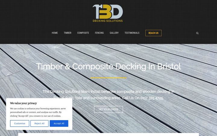 Screenshot ta' bristoldeckingsolutions.co.uk