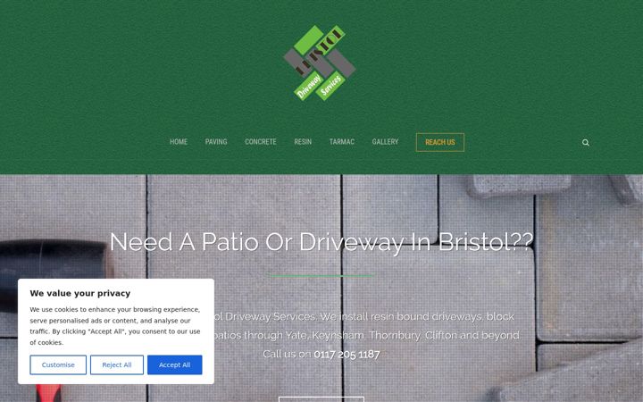 Screenshot ta' bristoldrivewayservices.co.uk