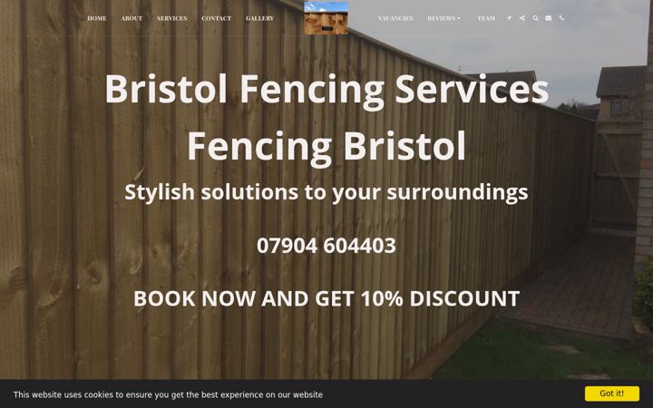 Screenshot of bristolfencingservices.com