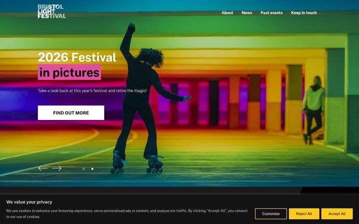 Screenshot of bristollightfestival.org