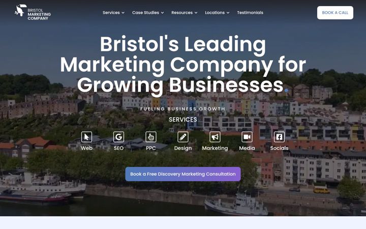 Snímek obrazovky bristolmarketingcompany.co.uk