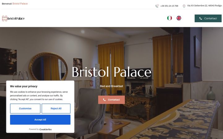 Screenshot of bristolpalace.com