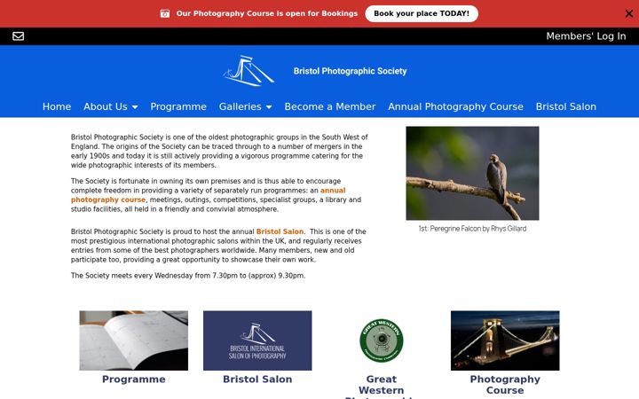 Screenshot of bristolphoto.org.uk