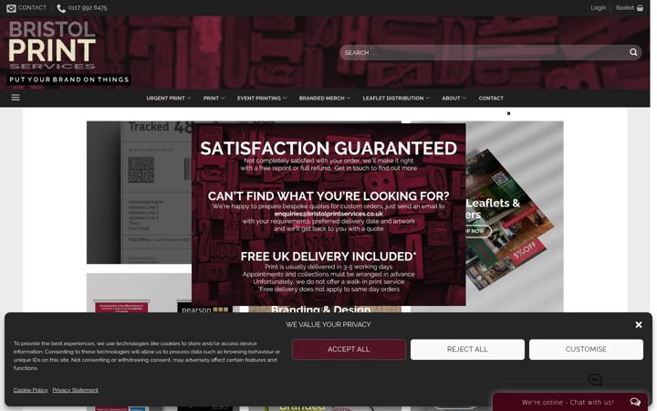 Screenshot of bristolprintservices.co.uk