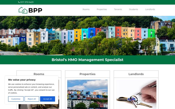 Screenshot of bristolpropertypartnership.co.uk