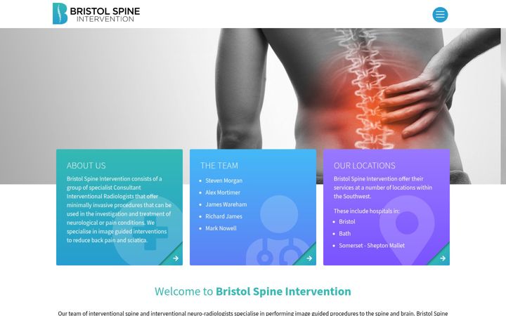 Screenshot of bristolspineintervention.co.uk