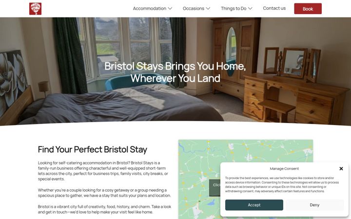 Screenshot of bristolstays.com