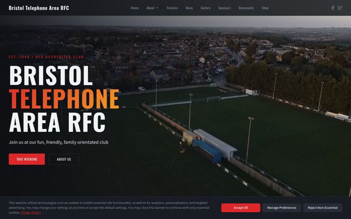 Screenshot ta' bristoltelephonesrfc.co.uk