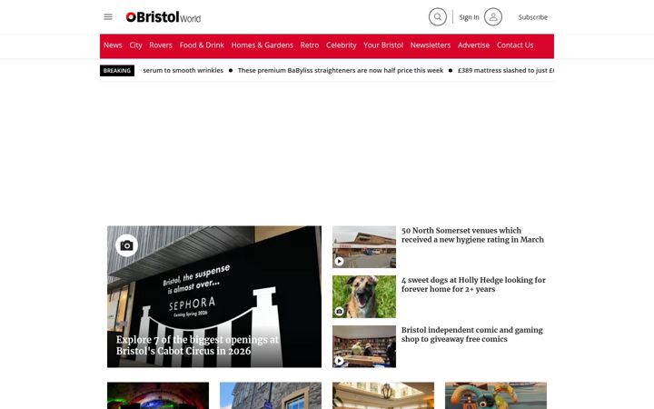 Screenshot of bristolworld.com