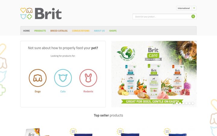 Screenshot of brit-petfood.com