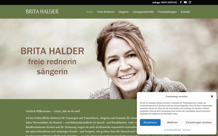 Screenshot of brita-halder.de