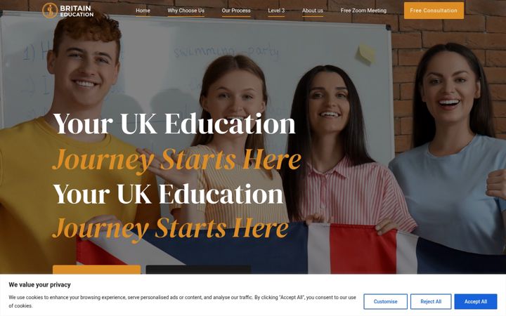 Captura de pantalla de britaineducation.co.uk