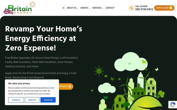 Screenshot of britainenergy.co.uk