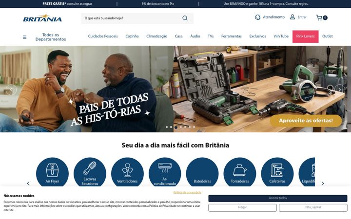 Екранна снимка на britania.com.br