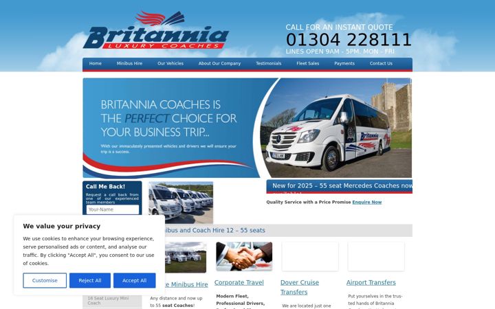 Screenshot of britannia-coaches.co.uk