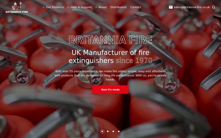 Captura de pantalla de britannia-fire.co.uk